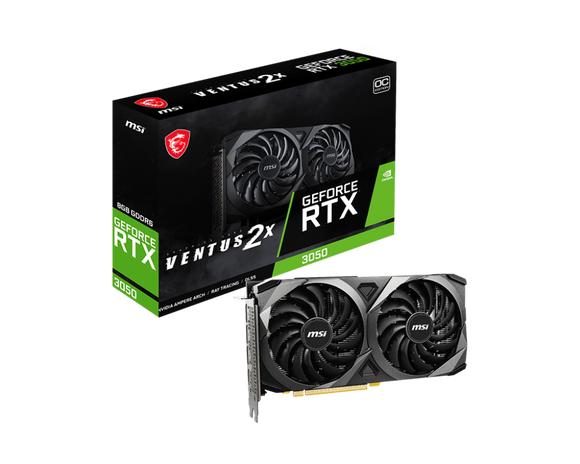 MSI NVIDIA GeForce RTX™ 3050 VENTUS 2X 8GB OC Edition **Instock**