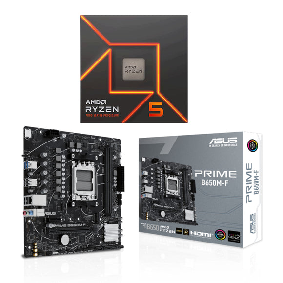 AMD Ryzen 5 7500F & Asus PRIME B650M-F (3 Year Warranty) **Instock**