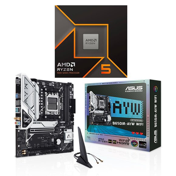 AMD Ryzen 5 9600X & Asus B650M-AYW WIFI (3 Year Warranty) **Instock**