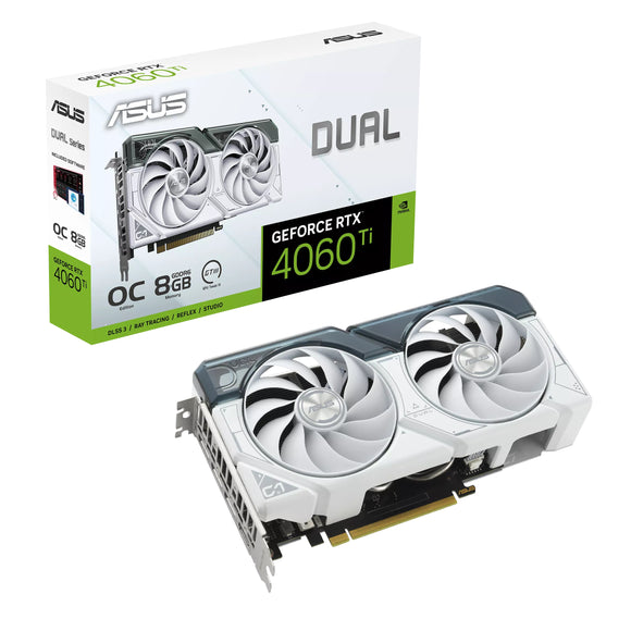 ASUS Dual GeForce  RTX™ 4060 Ti OC Edition 8GB GDDR6 (White) ** Instock**