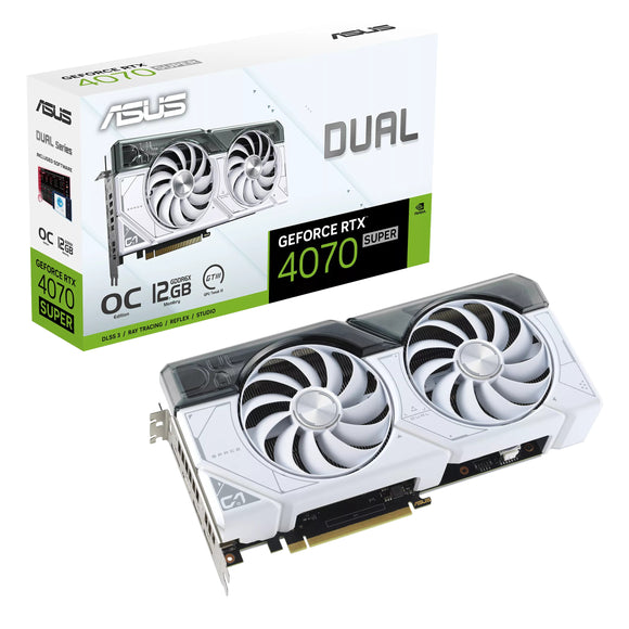 ASUS Dual GeForce RTX™ 4070 Super 12GB GDDR6 OC Edition (White)  **Instock**