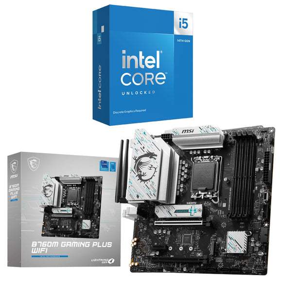 Intel Core i5 14600KF 14th Gen & MSI B760M GAMING PLUS WIFI (3 Year Warranty) **Instock**