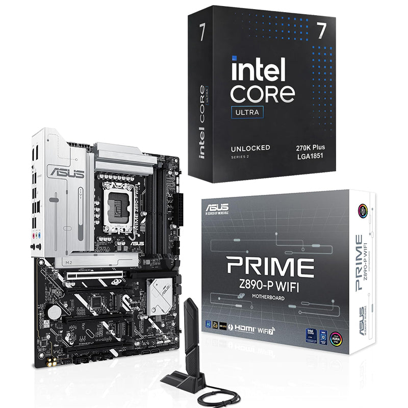 Intel Core Ultra 7 270K Plus 15th Gen & Asus PRIME Z890-P WIFI (3 Year ...